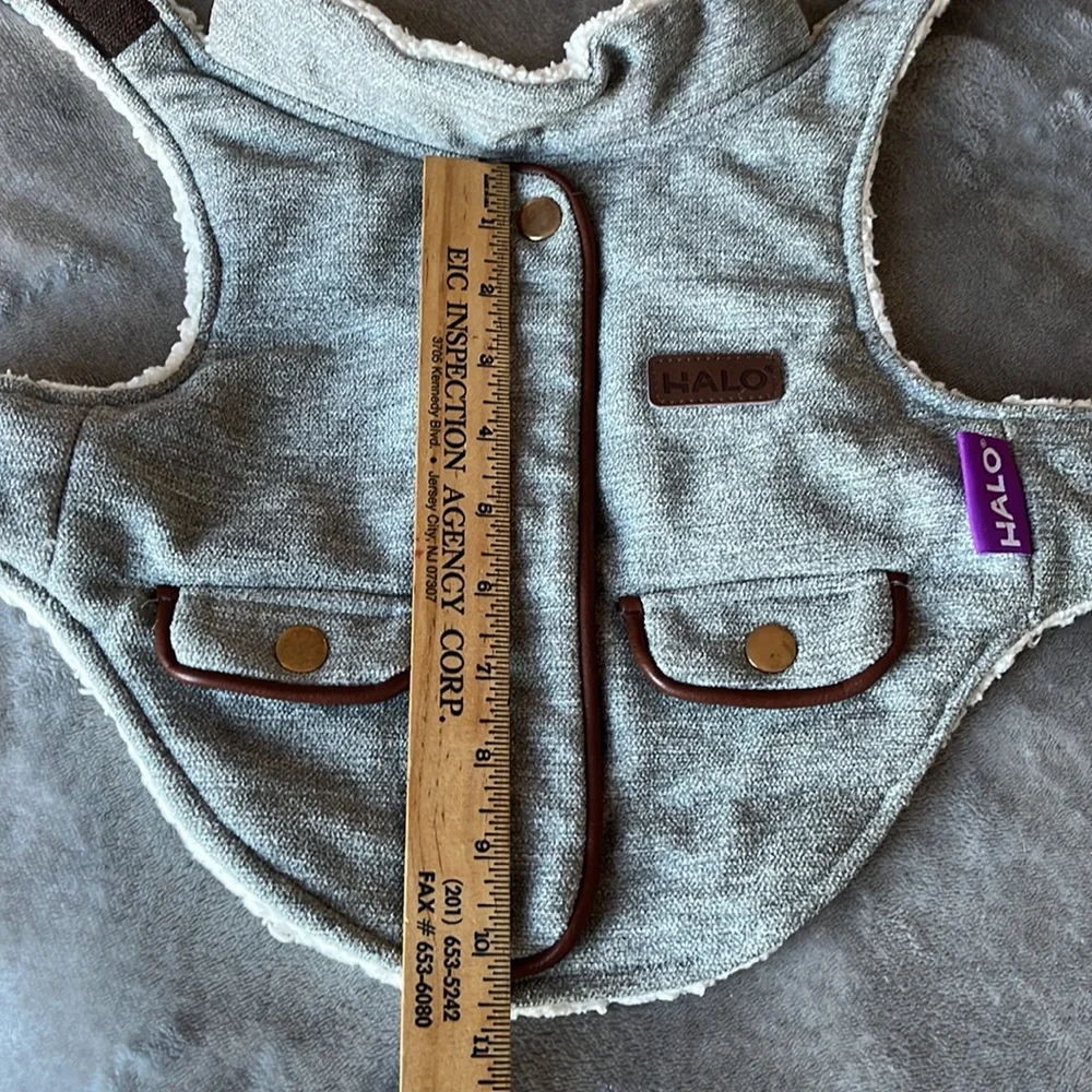 HALO Dog Coat Winter Jacket Sz Small Gray